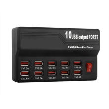 10 ports USB 12A sortie 240V Smart Security Chargeur rapide Station de charge